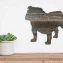 Bulldog 18 inches Rustic Farmhouse Bulldog Cutout Reclaimed Wood Silhouette