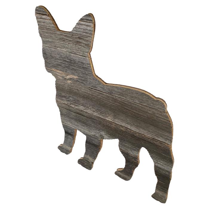 Rustic Farmhouse French Bulldog Cutout Reclaimed Wood Silhouette