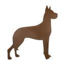 Great Dane 12 inches Rustic Farmhouse Great Dane Cutout Reclaimed Wood Silhouette
