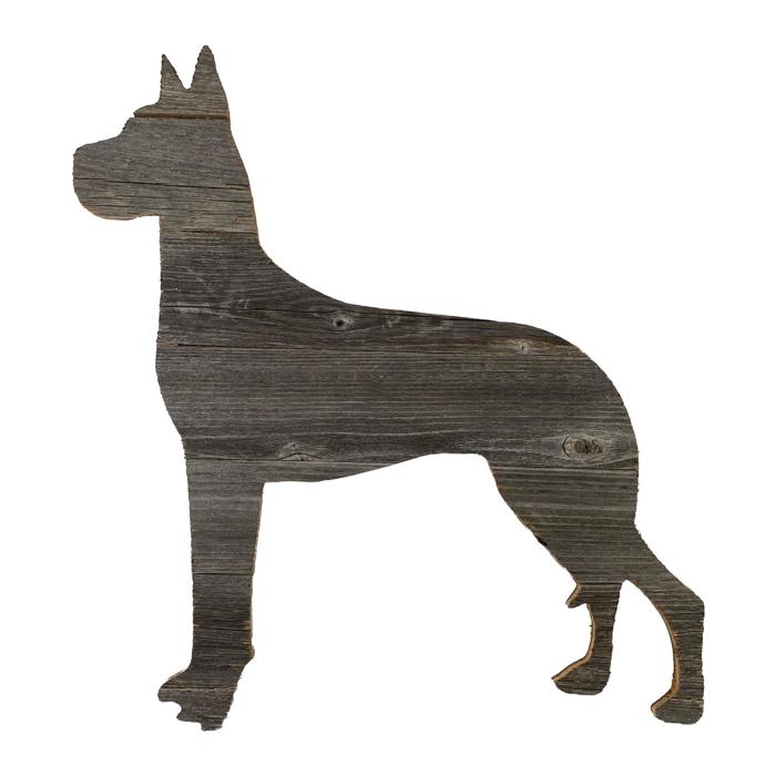 Rustic Farmhouse Great Dane Cutout Reclaimed Wood Silhouette