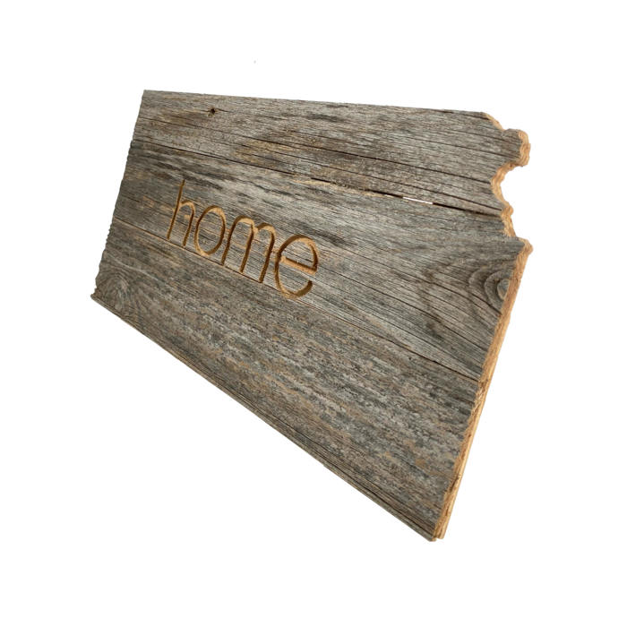 Rustic Farmhouse Reclaimed Wood Home State Wall Sign