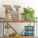  Rustic Farmhouse Large 16in Decorative Monogram Wood Letter