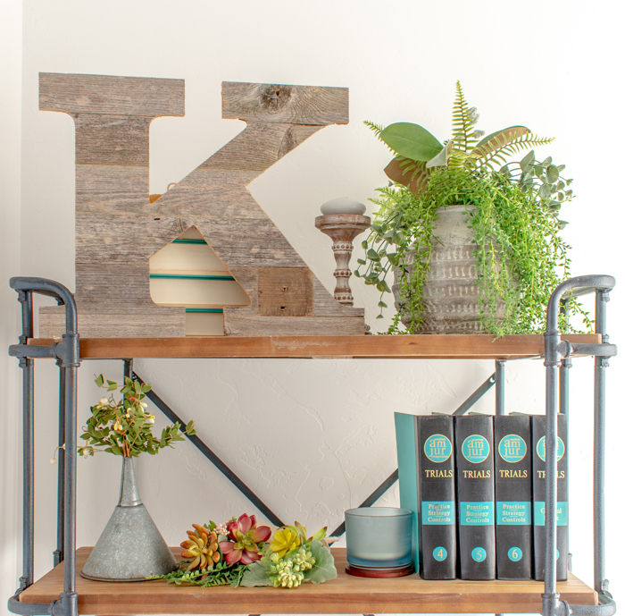 Rustic Farmhouse Large 16in Decorative Monogram Wood Letter