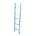 Robins Egg Blue 5 feet Rustic Farmhouse Reclaimed Wood Decorative Bookcase/Blankets Picket Ladder