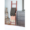Rustic Red 5 feet Rustic Farmhouse Reclaimed Wood Decorative Bookcase/Blankets Picket Ladder