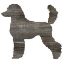 Poodle 12 inches Rustic Farmhouse Poodle Cutout Reclaimed Wood Silhouette