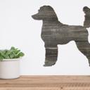 Poodle 12 inches Rustic Farmhouse Poodle Cutout Reclaimed Wood Silhouette