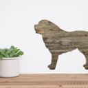 Saint Bernard 24 inches Rustic Farmhouse Saint Bernard Cutout Reclaimed Wood Silhouette