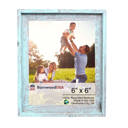 6 x 6 Frame Blue Rustic Farmhouse Signature Series Reclaimed Wood Picture Frame