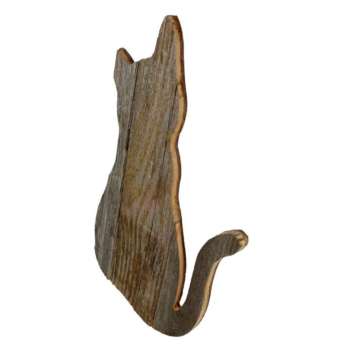 Rustic Farmhouse Reclaimed Wood Cat Cutout Silhouette