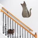 24 inches Rustic Farmhouse Reclaimed Wood Cat Cutout Silhouette
