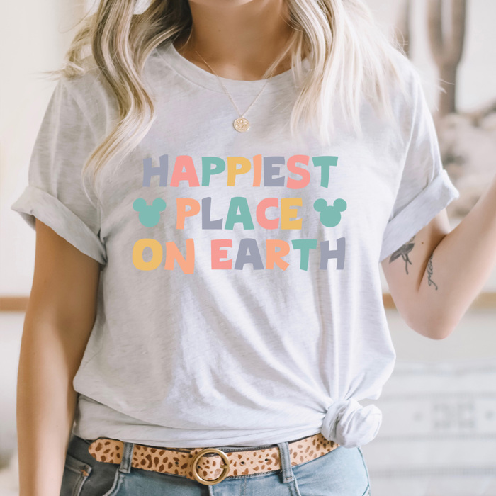 Happiest Place On Earth Graphic Tee, Theme Park Shirt, Magical Mouse Graphic 