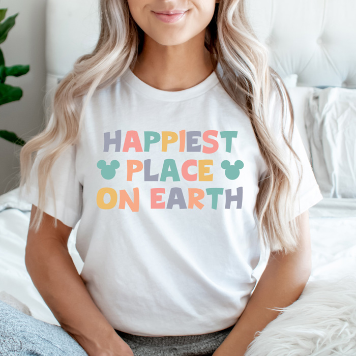 Happiest Place On Earth Graphic Tee, Theme Park Shirt, Magical Mouse Graphic 