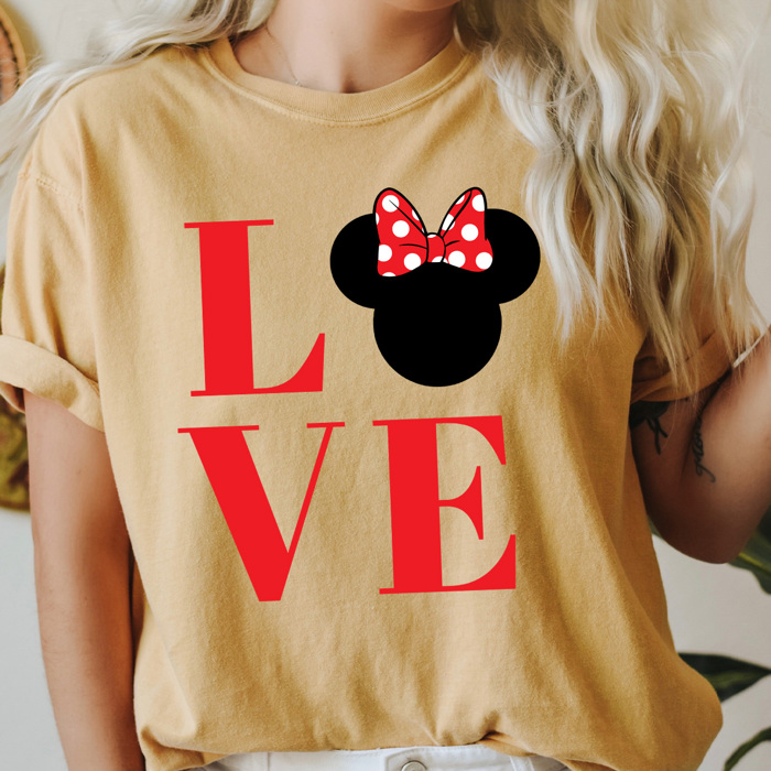 Love Girl Mouse Comfort Colors Tee, Theme Park Valentines Graphic Tee