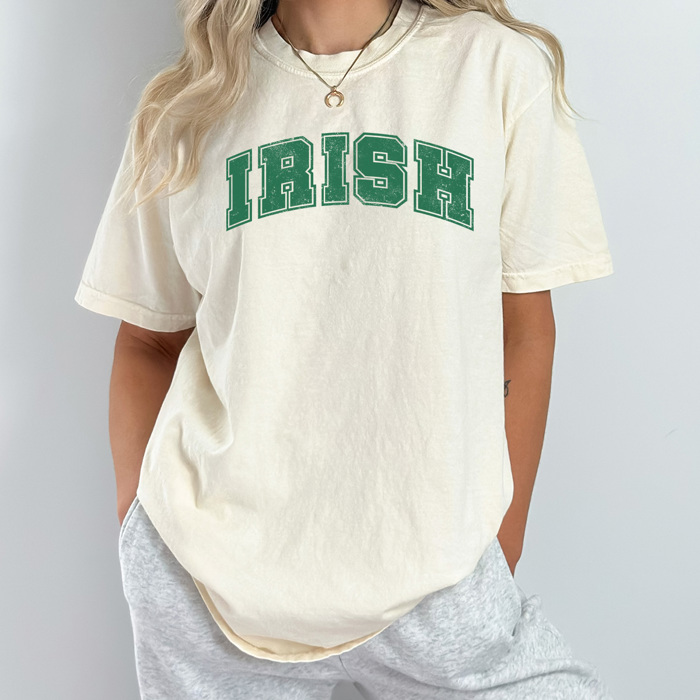 Irish Distressed Comfort Colors Tee, St Patrick's Day Shirt, Leprechaun Irish Tee