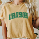 Small Mustard Irish Distressed Comfort Colors Tee, St Patrick's Day Shirt, Leprechaun Irish Tee