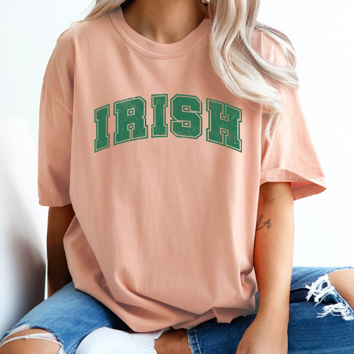 Irish Distressed Comfort Colors Tee, St Patrick's Day Shirt, Leprechaun Irish Tee