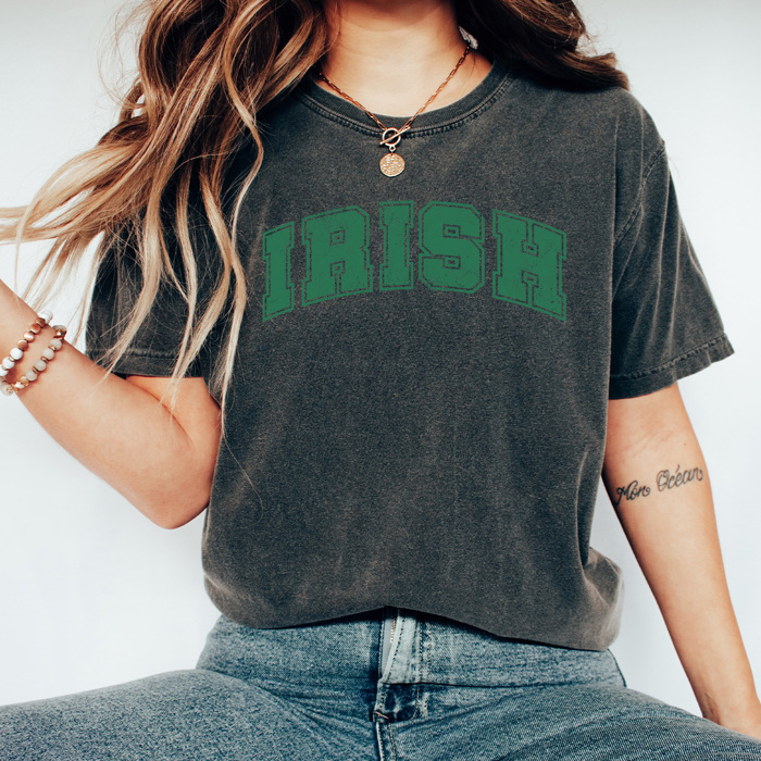 Irish Distressed Comfort Colors Tee, St Patrick's Day Shirt, Leprechaun Irish Tee