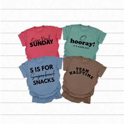 Super Bowl Sunday Comfort Colors Tee, Football Halftime Graphic Tee, Game Day Shirt 