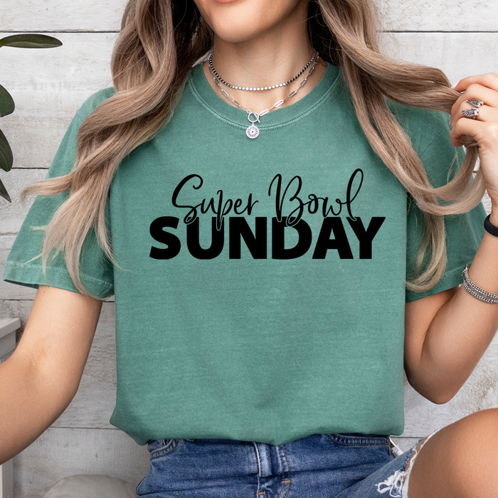 Super Bowl Sunday Comfort Colors Tee, Football Halftime Graphic Tee, Game Day Shirt 