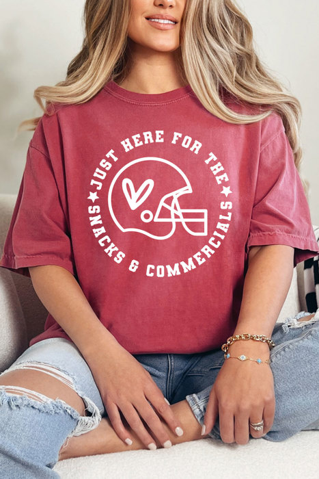 Here For The Halftime Show Comfort Colors Tee, Supper Bowl Football Graphic Tee, Game Day Shirt