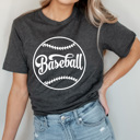 XXL Charcaol Baseball Sports Graphic Tee, Home Run Shirt, Game Day Sports Tee