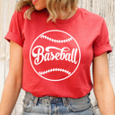XXL Heather Red Baseball Sports Graphic Tee, Home Run Shirt, Game Day Sports Tee