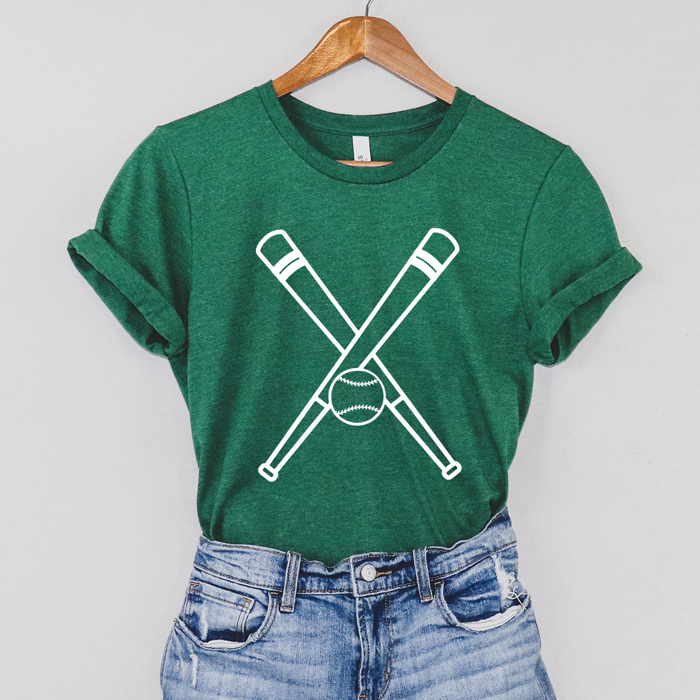 Baseball Bats Graphic Tee, Grame Day Sports Shirt, Home Run Tee
