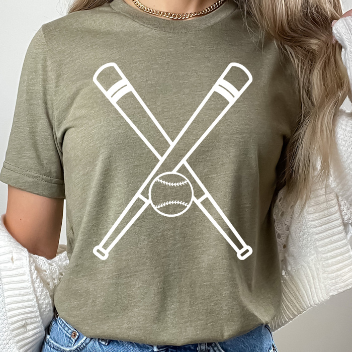Baseball Bats Graphic Tee, Grame Day Sports Shirt, Home Run Tee