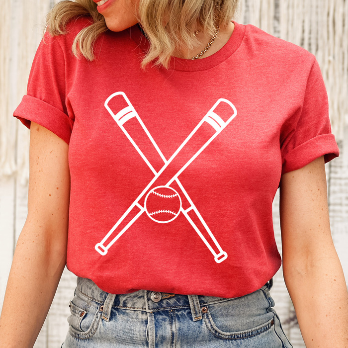 Baseball Bats Graphic Tee, Grame Day Sports Shirt, Home Run Tee