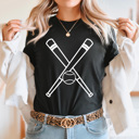  Baseball Bats Graphic Tee, Grame Day Sports Shirt, Home Run Tee