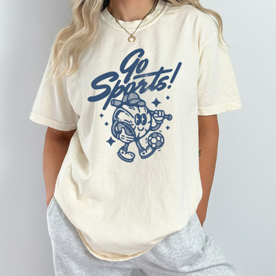 Go Sports Baseball Comfort Colors Tee, Vintage Sports Shirt, Game Day Tee