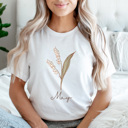  Birth Month Flower Graphic Tee, Vintage Floral Shirt