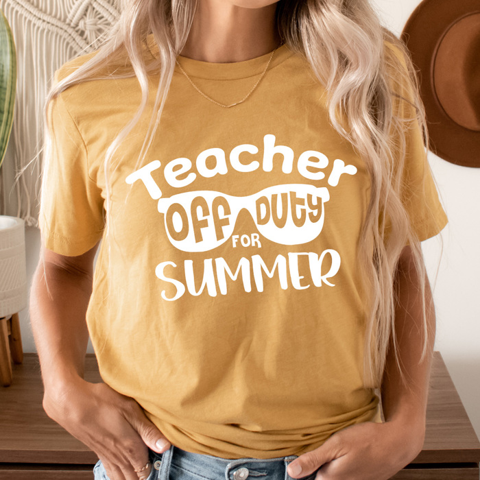 Teacher Off Duty For Summer Graphic Tee, Schools Out Shirt, Last Day Of School Tee
