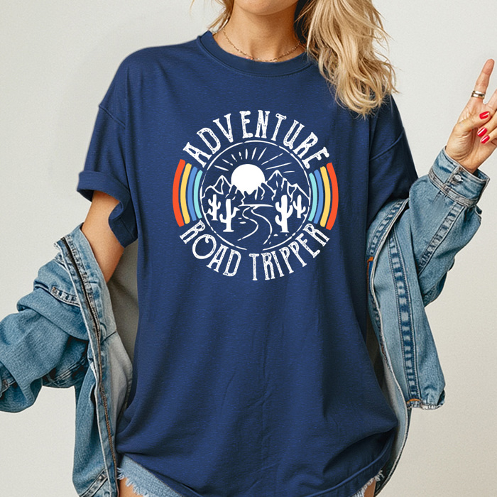Adventure Road Tripper Graphic Tee, Desert Road Trip Tee, Summer Vacation Comfort Colors Tee
