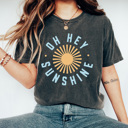 XL Pepper Oh Hey Sunshine Comfort Colors Tee, Summer Sun Shirt, Sunshine Summer Graphic Tee