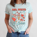 Red White And Sweet Popsicles Graphic Tee, Summer Patriotic Popsicles, Summer Barbeque, 4th Of July Tee