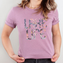 Large Plum Lake Life Basic Graphic Tee, Floral Summer Shirt, Summer Lake Trips Tee 