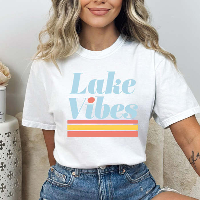 Lake Vibes Comfort Colors Tee, Summer Lake Trip Shirt, Boat Life Tee