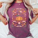 Small Berry Fall Pumpkin Comfort Colors Tee, Pumpkin Patch Graphic Tee, Fall Vibes Printed Tee