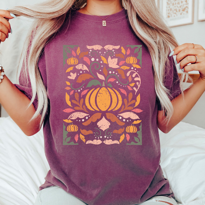 Fall Pumpkin Comfort Colors Tee, Pumpkin Patch Graphic Tee, Fall Vibes Printed Tee