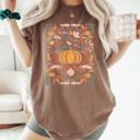 Medium Espresso Fall Pumpkin Comfort Colors Tee, Pumpkin Patch Graphic Tee, Fall Vibes Printed Tee