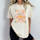 Medium Ivory Fall Pumpkin Comfort Colors Tee, Pumpkin Patch Graphic Tee, Fall Vibes Printed Tee