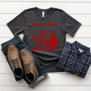 XXL Charcoal Out Here Ballin' Football Santa Men's Graphic Tee, Sports Christmas Shirt, Christmas Gift For Husband 
