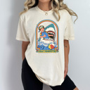  Stay Positive Funny Shark Attach Comfort Colors Tee, Funny Sarcastic Shirt, Summer Beach Tee