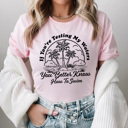 XXL Pink If You're Testing My Waters You Better Know How To Swim Graphic Tee, Funny Sarcastic Shirt  