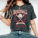 Large Pepper Baseball Sports Club Comfort Colors Tee, Go For The Strike Shirt, Baseball Game Day Tee
