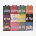  US States Varsity Font Comfort Colors Tee, America States Shirt, Home State Tee