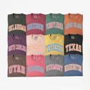  US States Varsity Font Comfort Colors Tee, America States Shirt, Home State Tee
