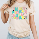 XXL Cream In My Pickleball Era Graphic Tee, Pink Striped Pickleball Paddle